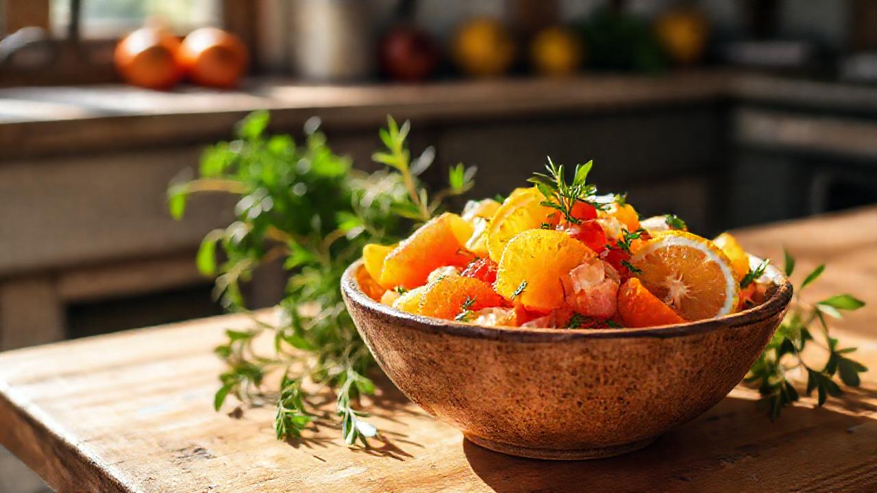 Una ensalada cítrica vibrante y saludable