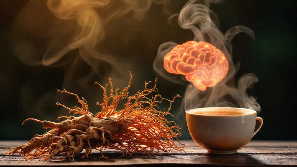 Ginseng tranquilo ilumina la mente serena