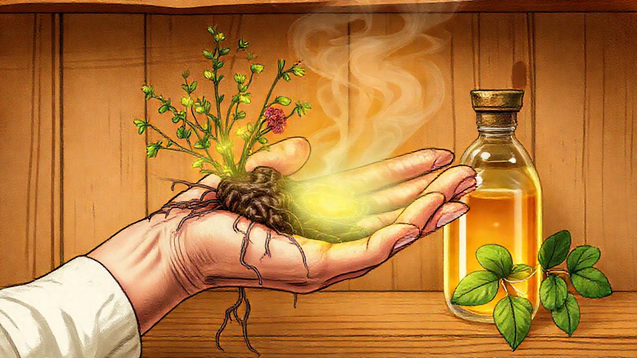 Hierbas antiguas alivian la inflamación serena