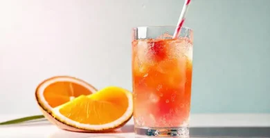 Bebida tropical saludable e hidratante