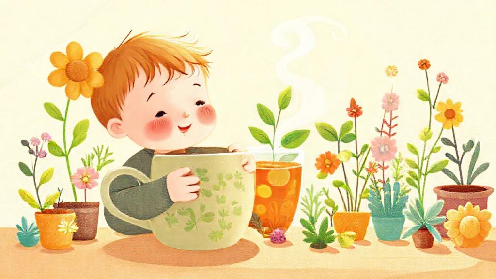 Un té herbal infantil