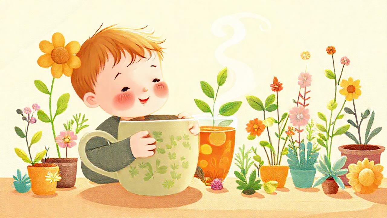 Un té herbal infantil