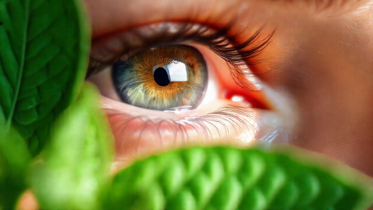 Ojo irritado, calmante y natural