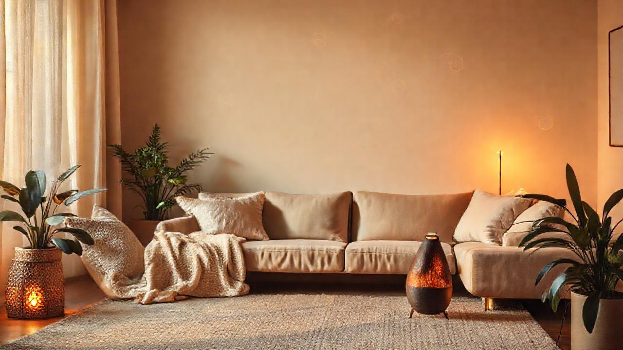 Un salón acogedor emite calma y serenidad