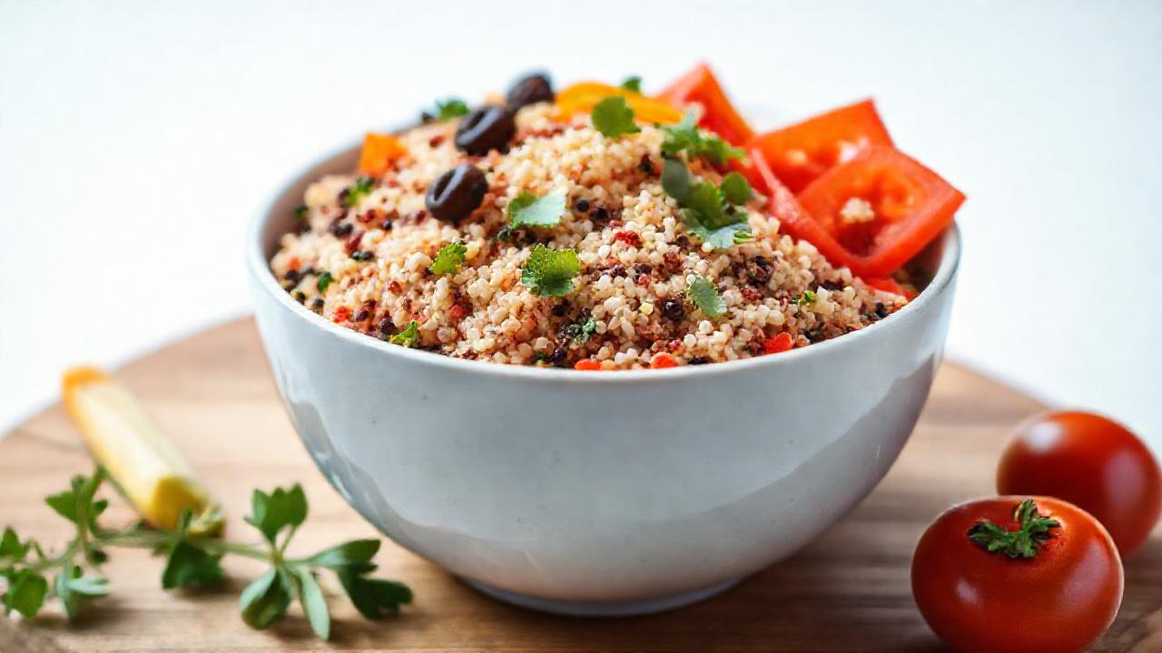 Un tazón de quinoa saludable y nutritivo