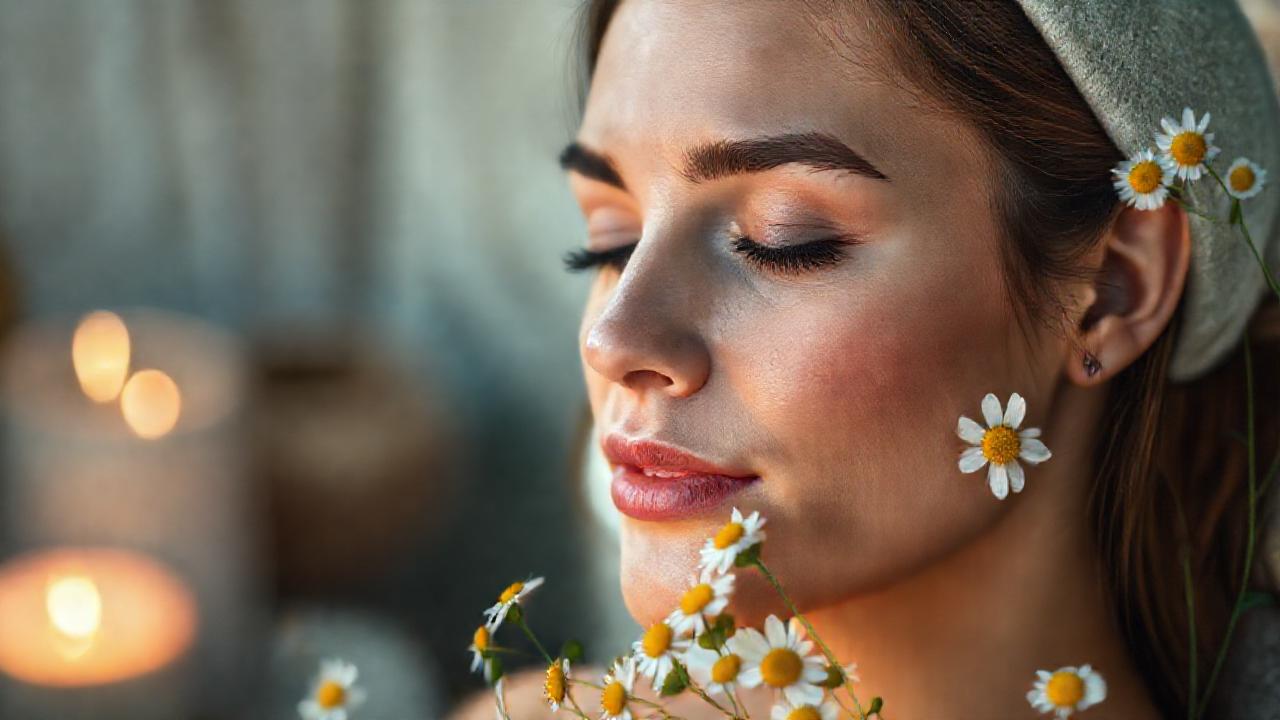 Mujer serena en spa relajante