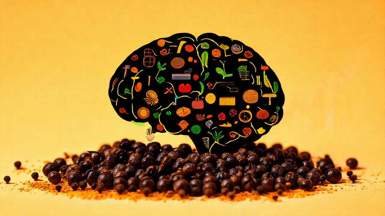 Esencia saludable, especias doradas y ciencia