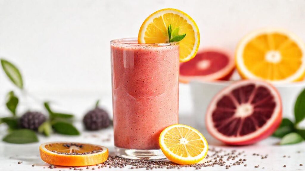 Batido cítrico saludable para una piel radiante