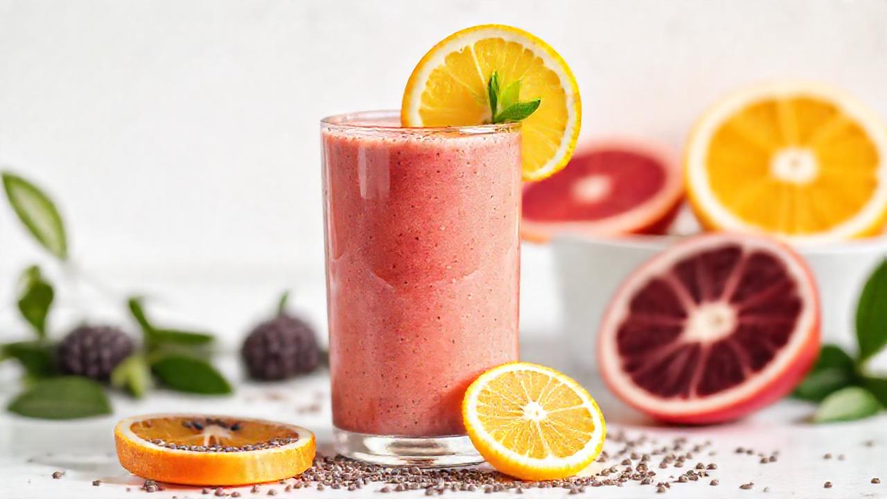 Batido cítrico saludable para una piel radiante