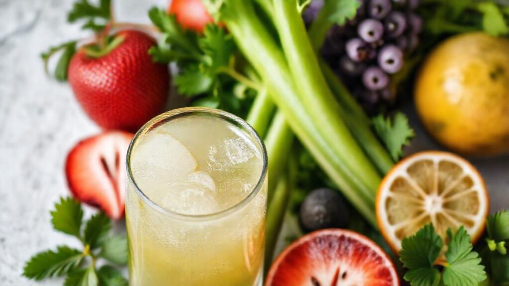 Refrescante detox con frutas y verdura