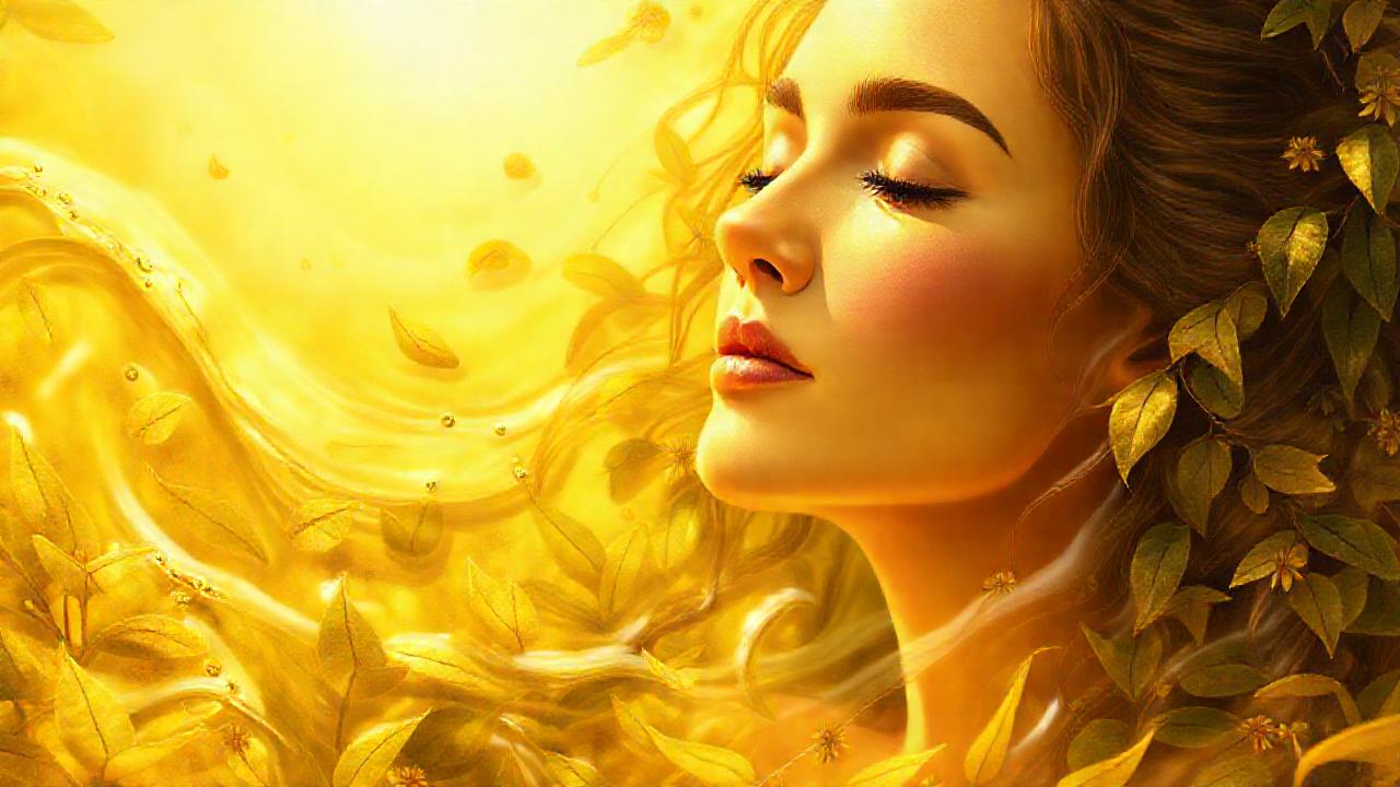 Té dorado, belleza y serenidad natural