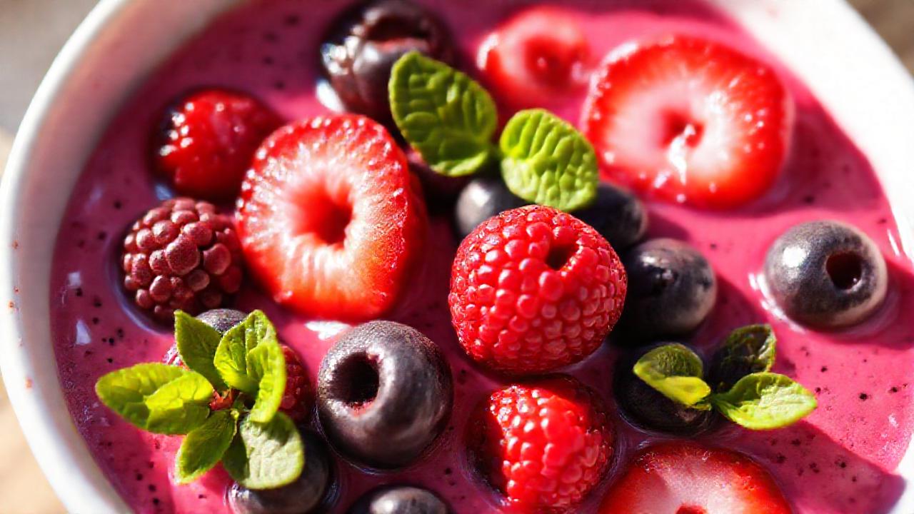 Batido de frutos rojos, belleza y bienestar
