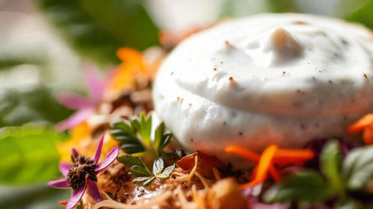 Salsa blanca y hierbas, salud natural