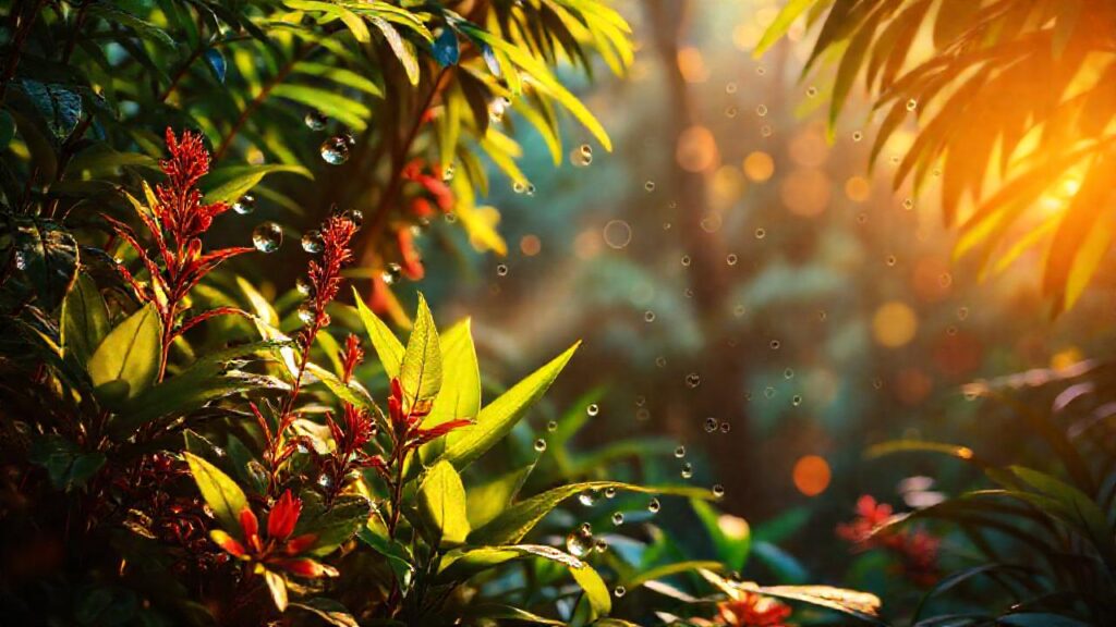 Selva tropical exuberante y vital