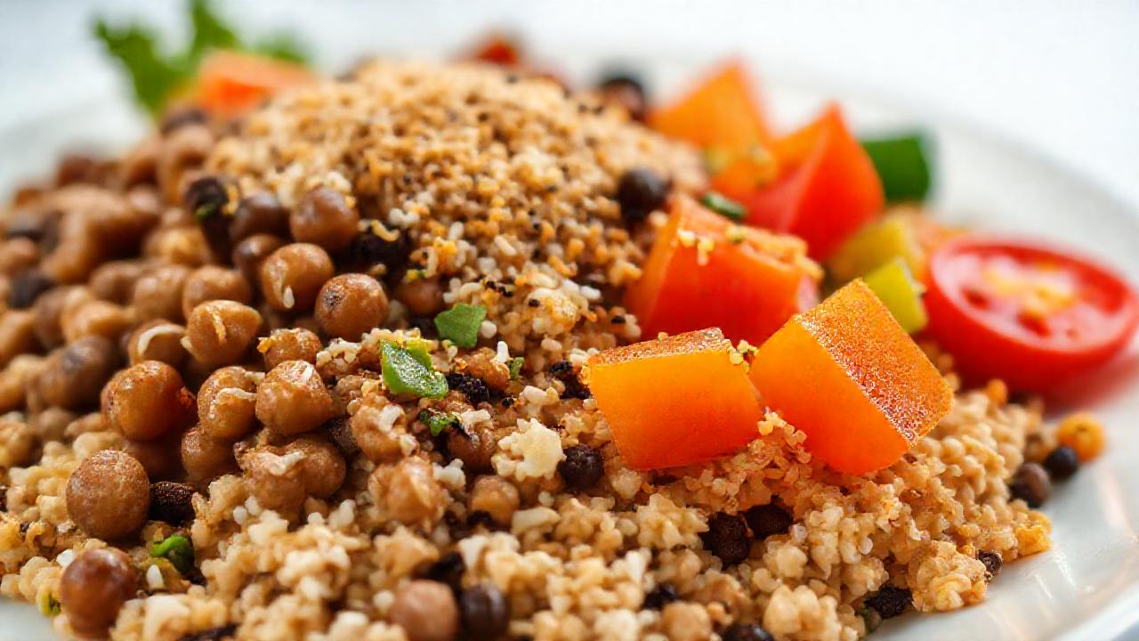 Alimentos saludables brillan en un plato