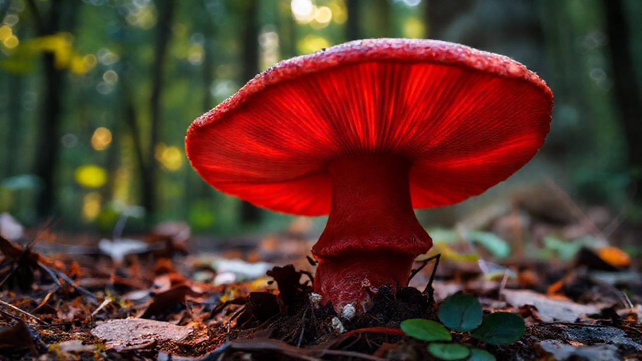 Hongo rojo ancestral irradia paz