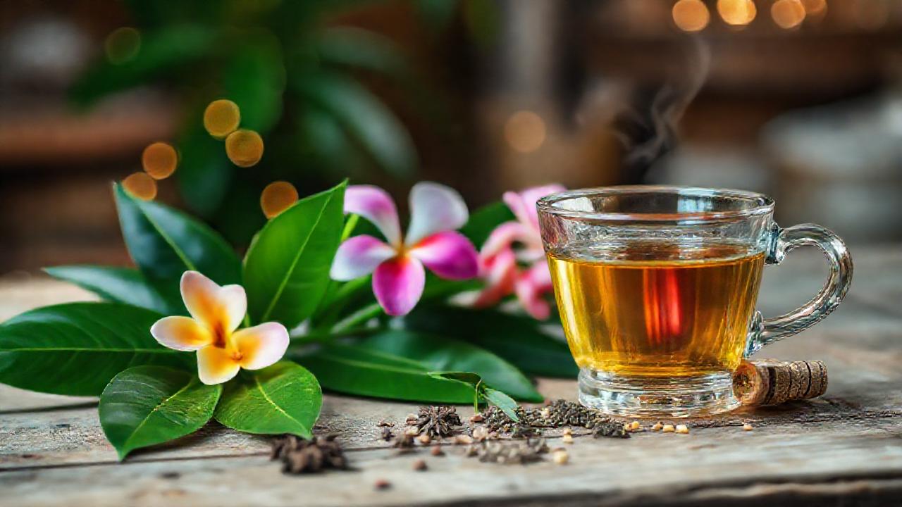 Flores tropicales y calma serena