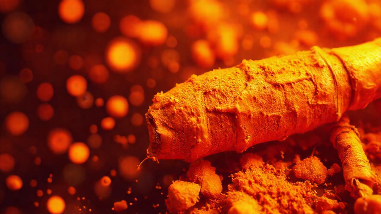 Turmeric y salud brillan con energía