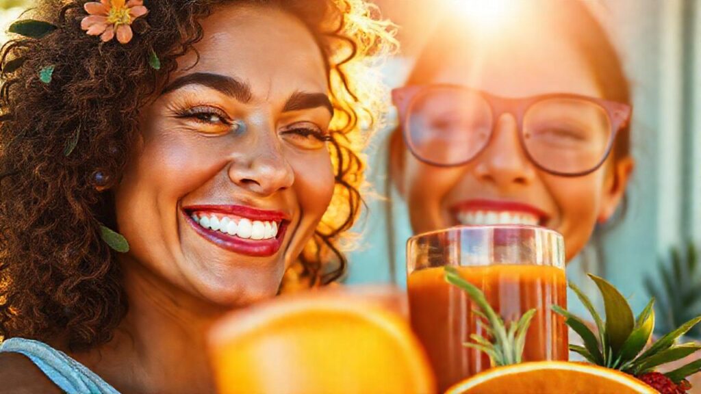 Frutas brillantes evocan alegría y salud