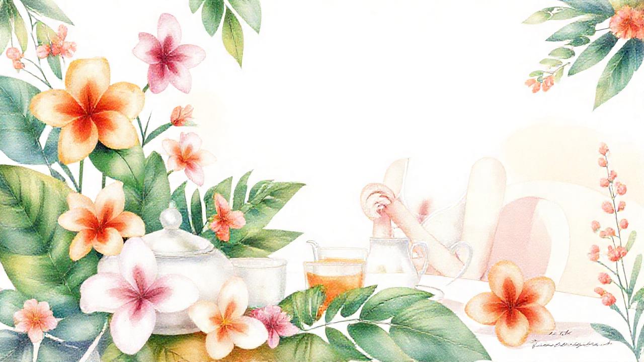 Flores tropicales evocan calma y serenidad