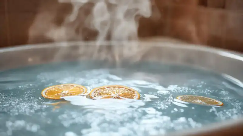 Un baño relajante con aroma cítrico
