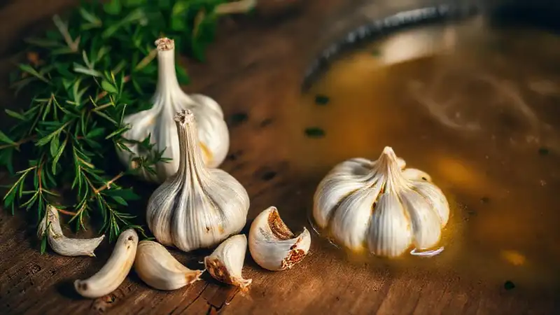 Una mesa rústica invita a cocinar