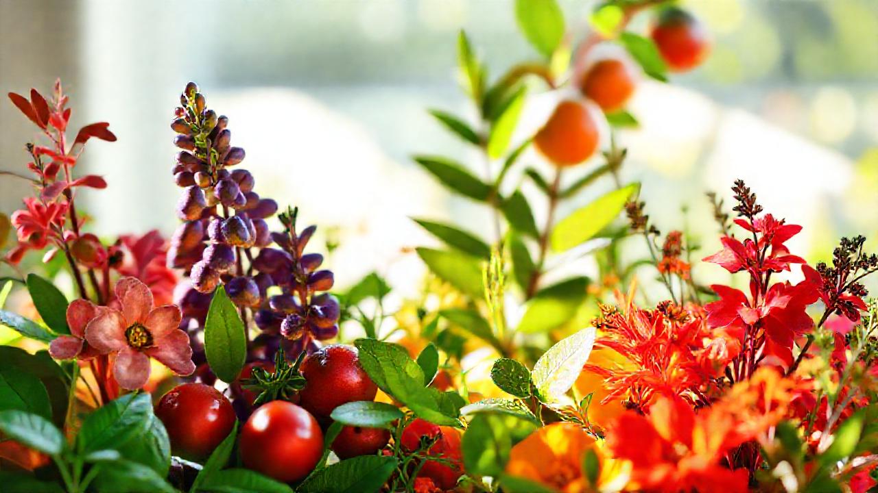 Plantas saludables brillan en diseño limpio