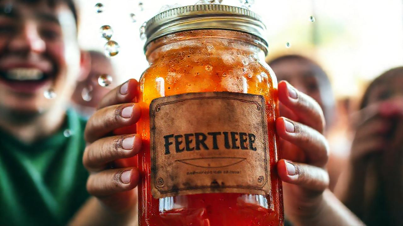 Cerveza artesanal burbujeante y alegre