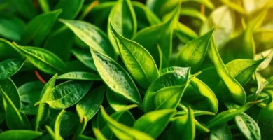 Té verde: ilustración elegante y calmante