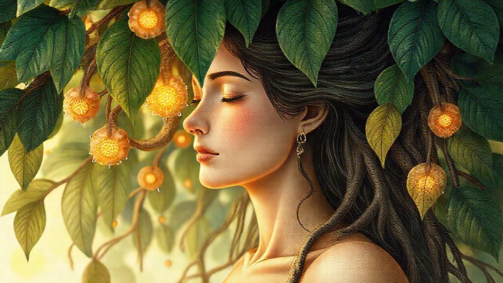 Ilustración botánica: serenidad y sabiduría natural