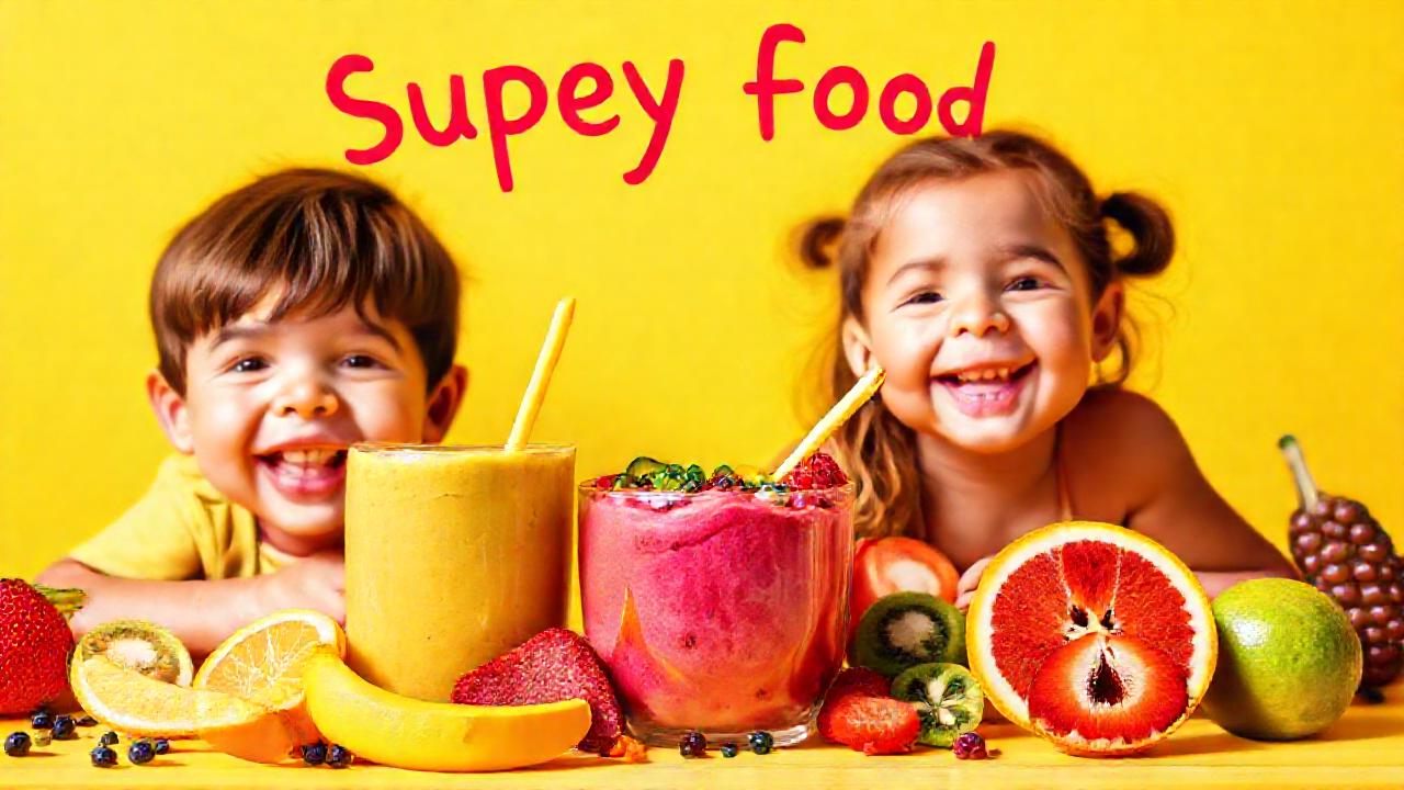 Frutas vibrantes y alegría en smoothie