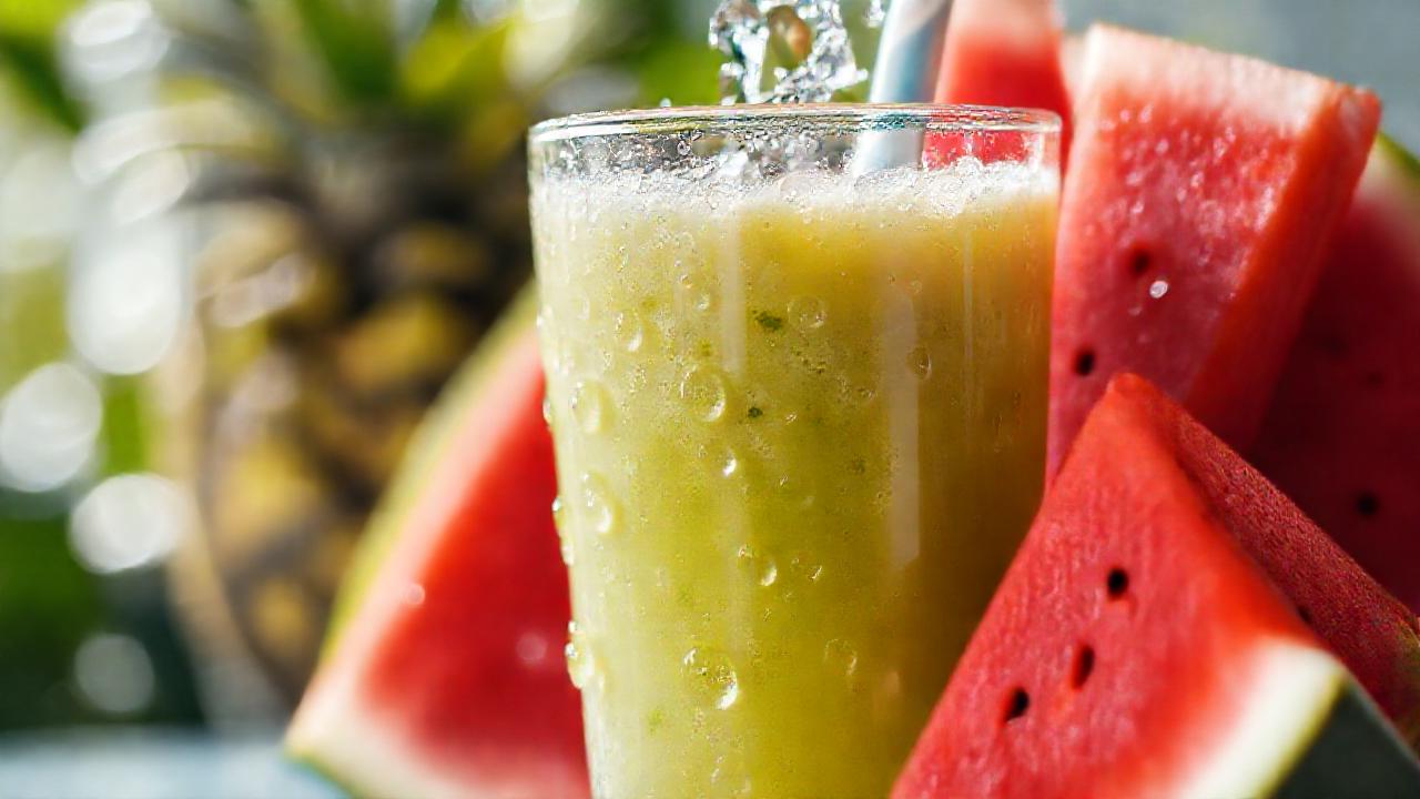 Un batido tropical refrescante y natural