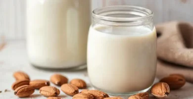 Leche de almendras cremosa