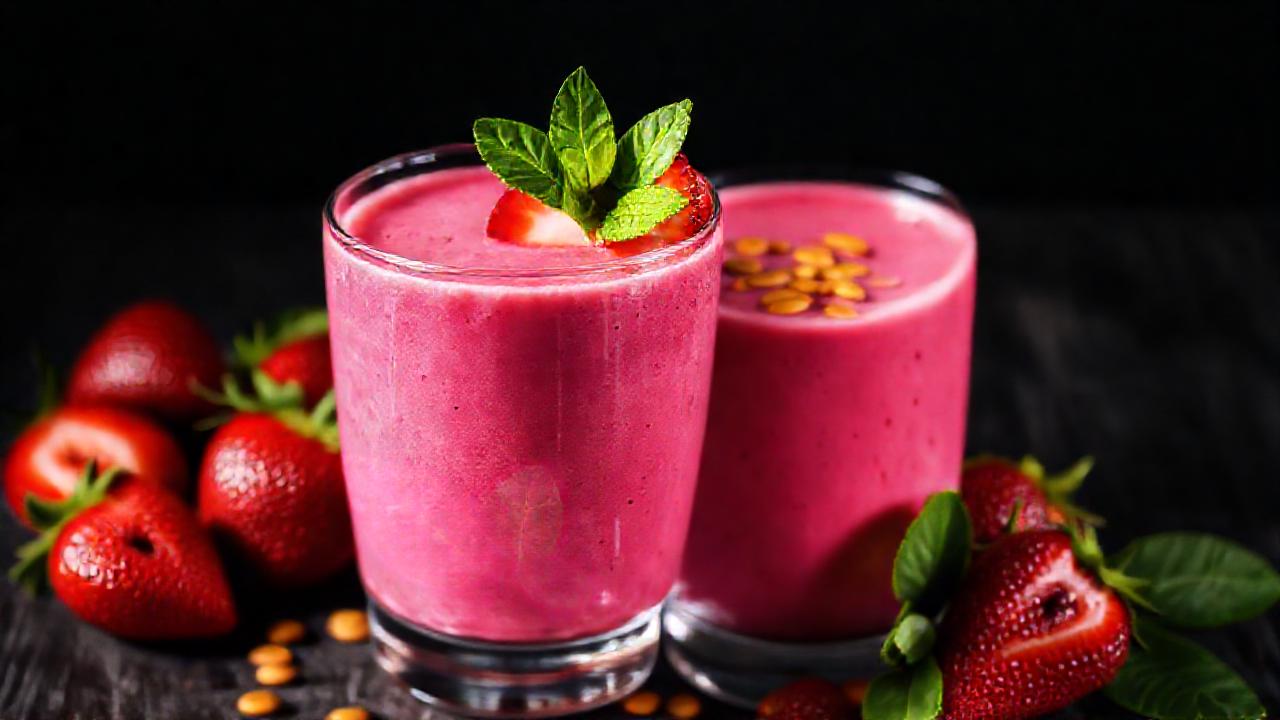 Batido rosa vibrante