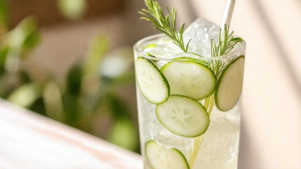 Refrescante bebida, hidratación y bienestar calmante