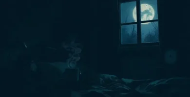 Insomnio en una habitación oscura y melancólica