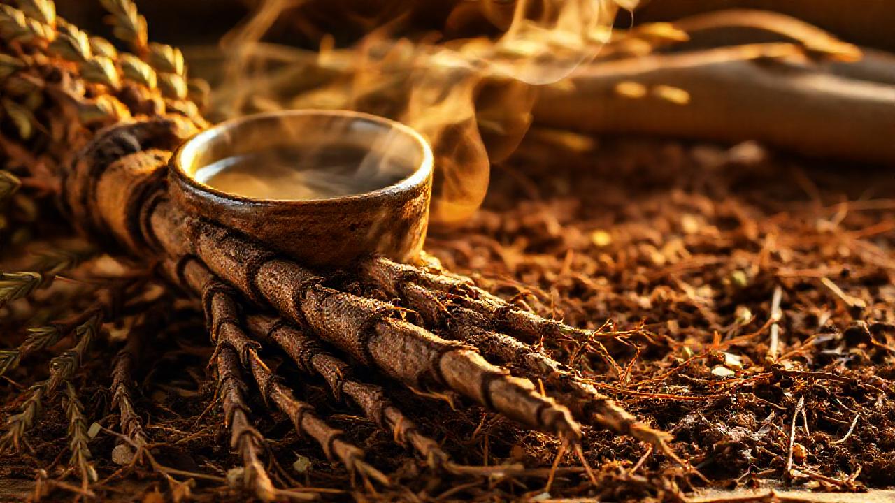 Raíz de yerta curativa en calor