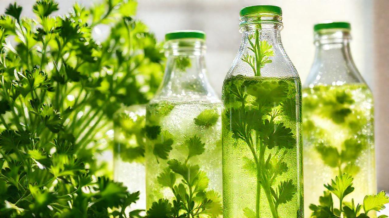 Agua de perejil verde, estilo saludable