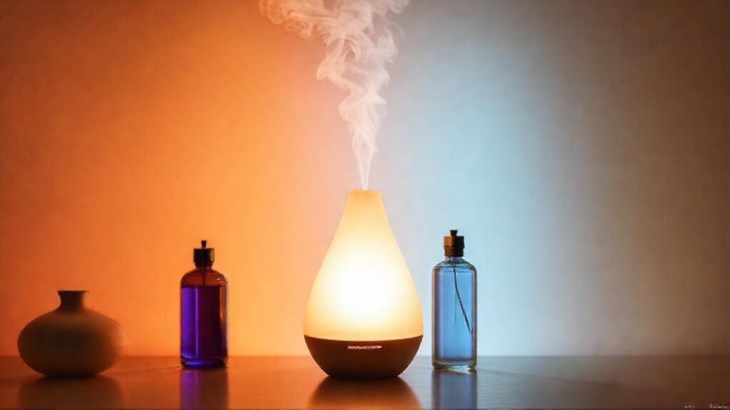 Difusor elegante crea ambiente relajante y cálido