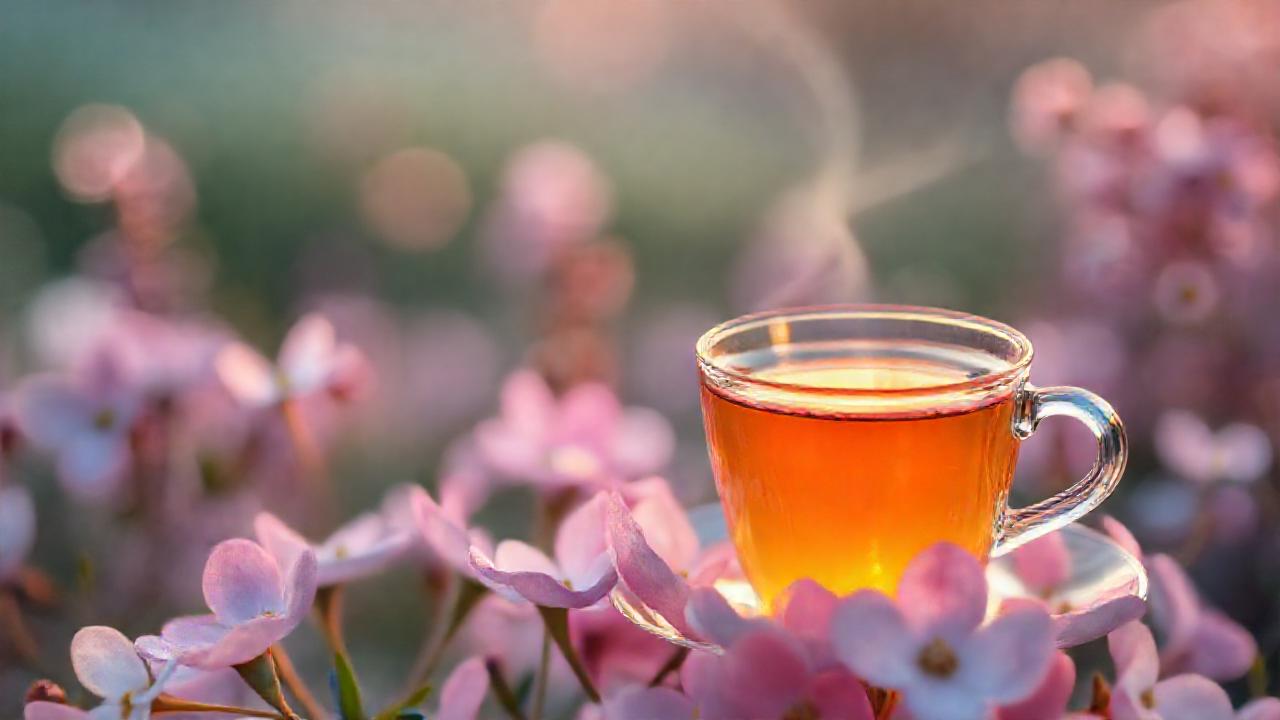 Un té relajante pinta una paz soñadora