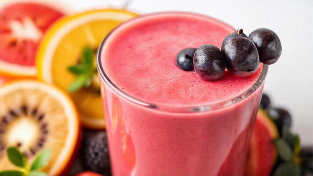 Batido de frutas vibrante