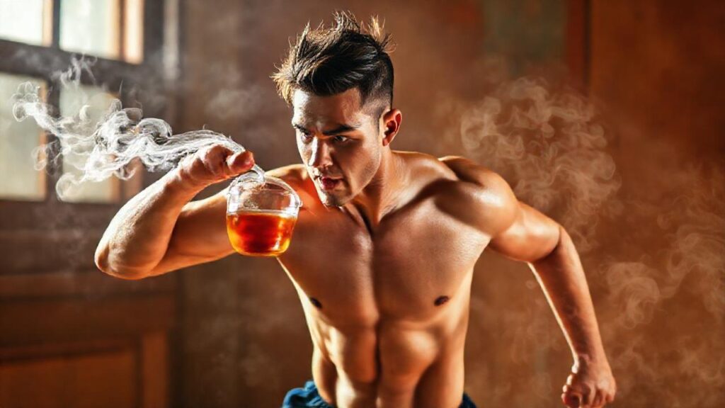 El té energético inspira fuerza y vitalidad