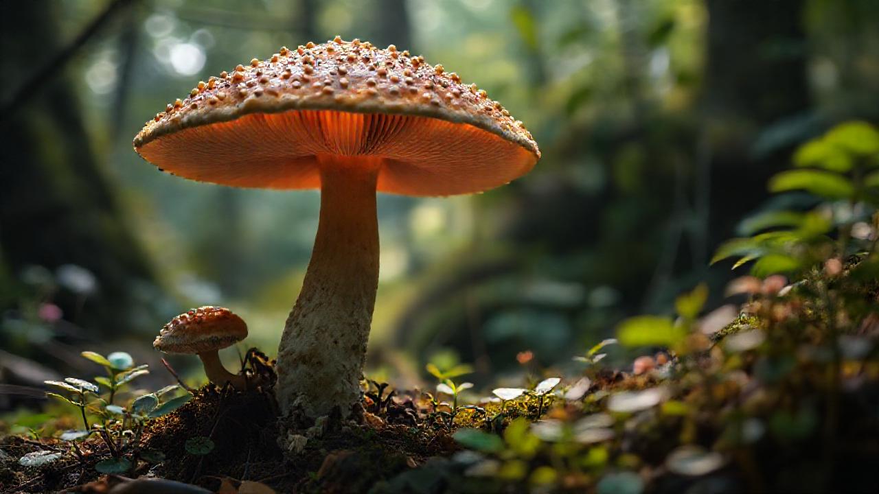 El Reishi ilumina un bosque sereno