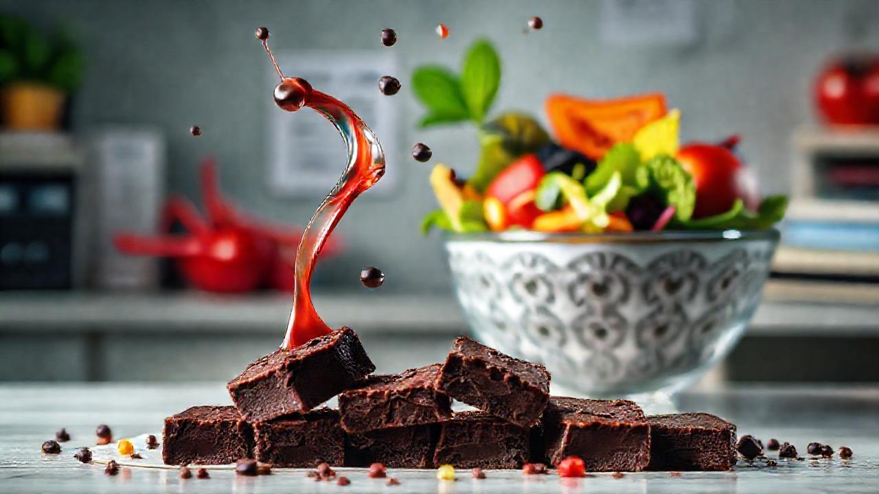 Chocolate saludable, ilustración científica, detalle profesional