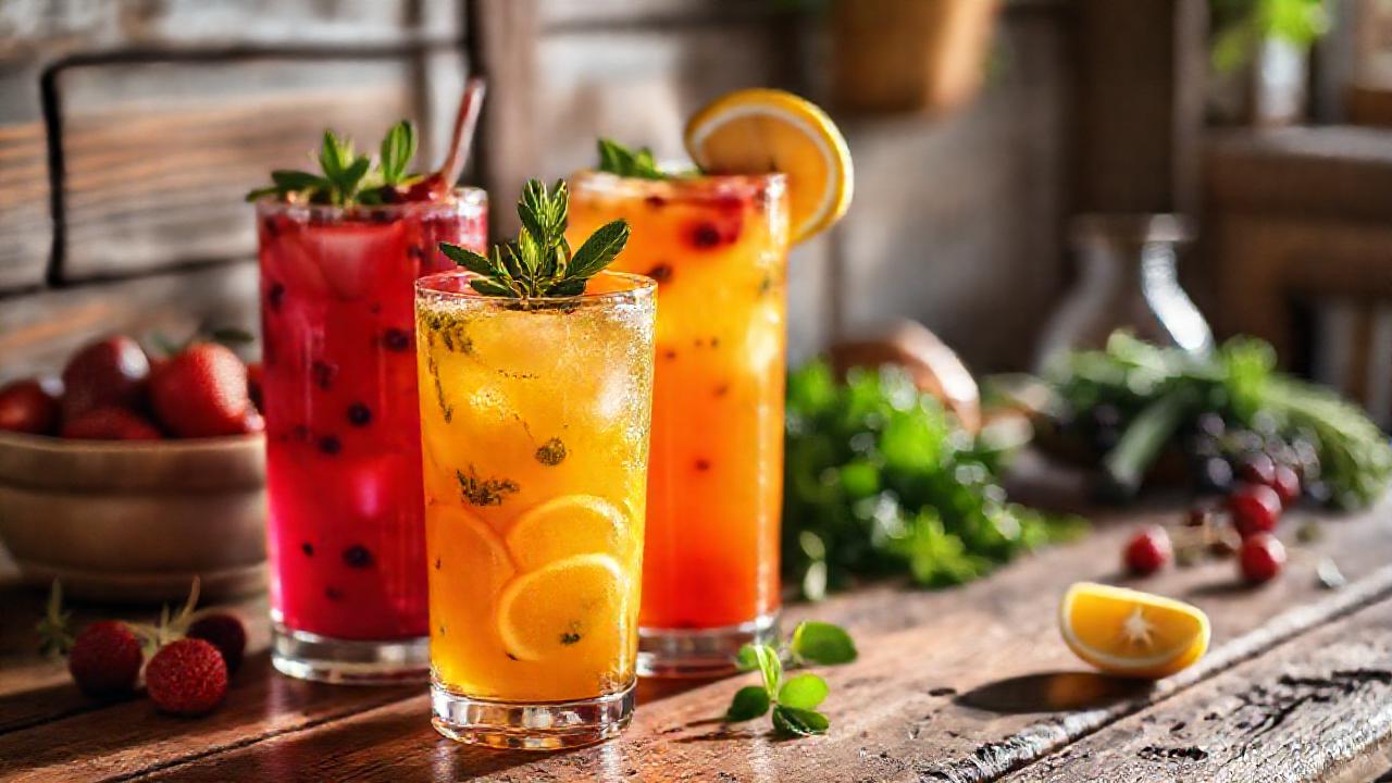 Bebidas frutales y herbales, vida saludable