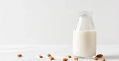 Leche de almendras saludable y atractiva