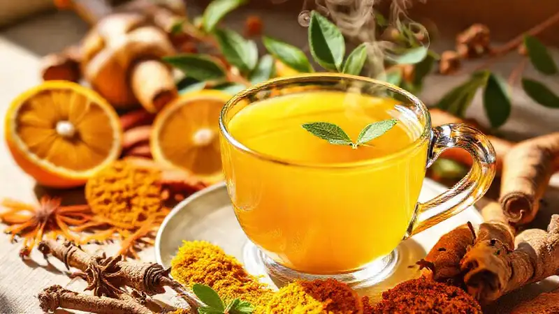 Té dorado saludable