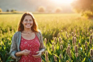 Un campo soleado inspira bienestar y salud