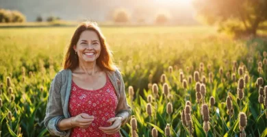 Un campo soleado inspira bienestar y salud