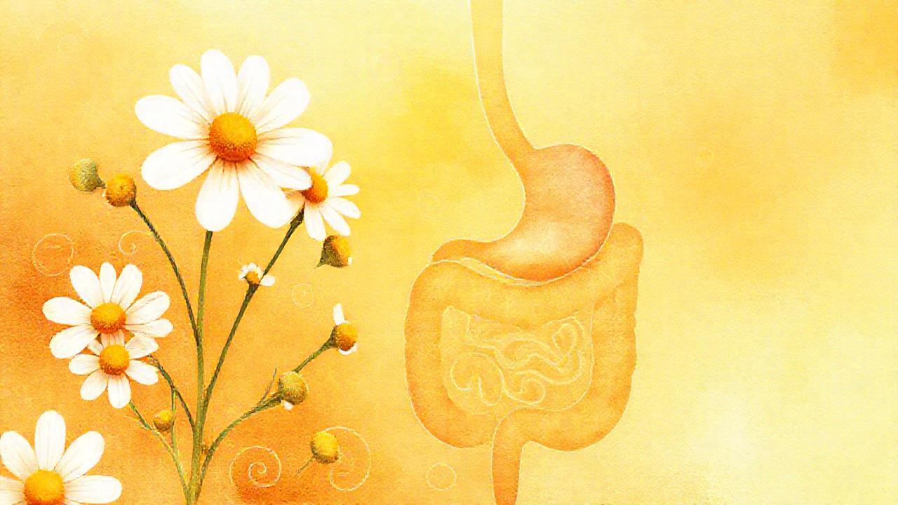 Flores de manzanilla evocan calma digestiva